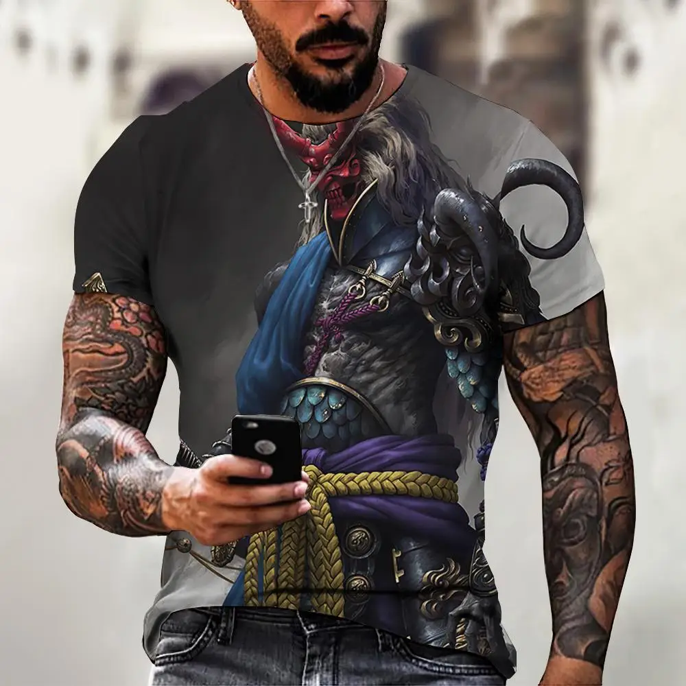 Vintage Japanepe T-shirt Men Japan Style Print Short Sleeve Top Tees Casual Retro Boys T shirt Oversized Vintage Men\'s Clothing