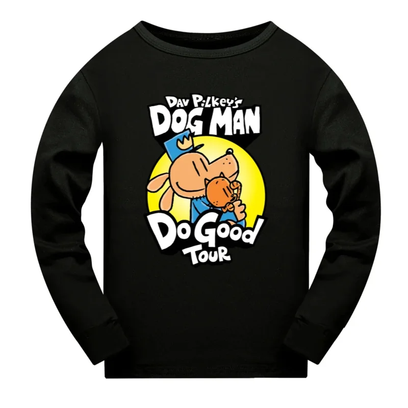 Dogman anime toddler boy clothes spring pajamas cotton long sleeve T Shirt pants Dog Man costume girls casual sportswear set