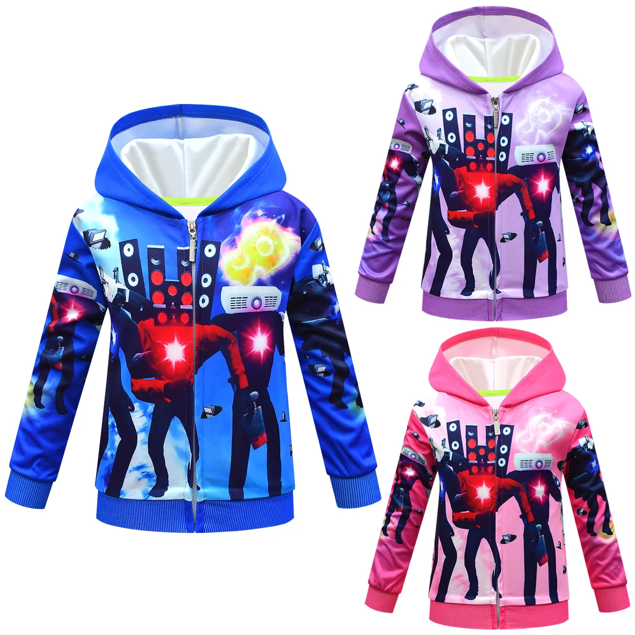 

Skibidi Toilet Kids Jackets Coat Hoodie Zipper Sweatshirts Children Long Sleeve 3D Cosplay Clothes Kids Boy Girls Hoody Cardigan