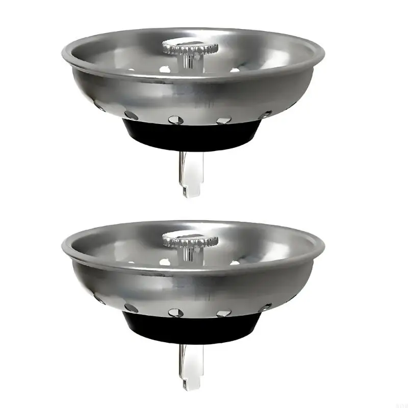 

2 шт., сито для кухонной раковины, пробка для отходов, сливная корзина, фильтр для раковины из нержавеющей стали для ресторанов