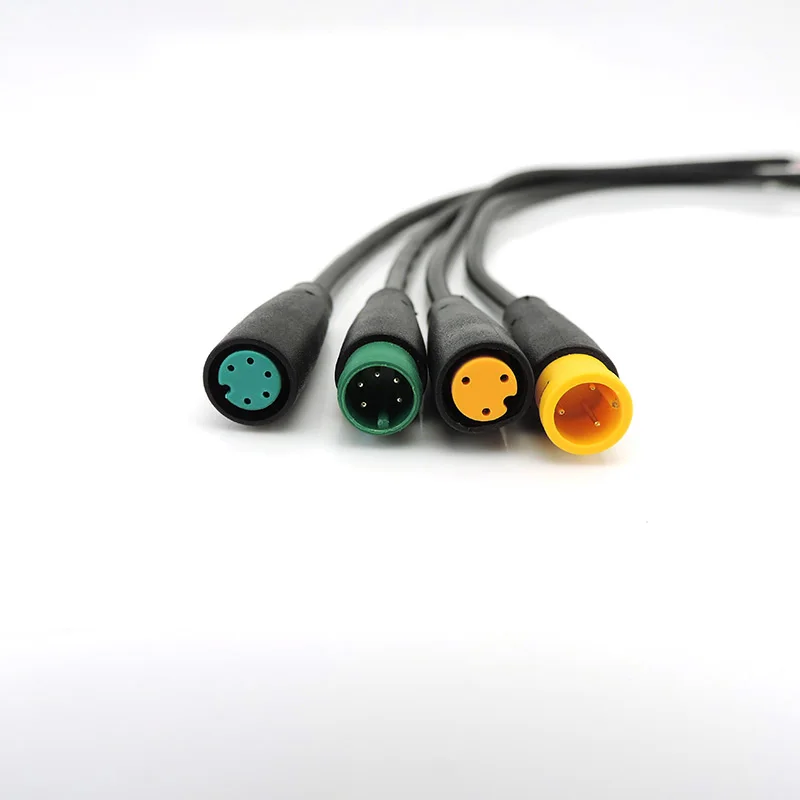 Conector de conexão elétrica para fiação, Scooter Brake Cable, Sensor de conexão de sinal, 20cm, M8, 2 pinos, 3 pinos, 4 pinos, 5 pinos, 6 pinos