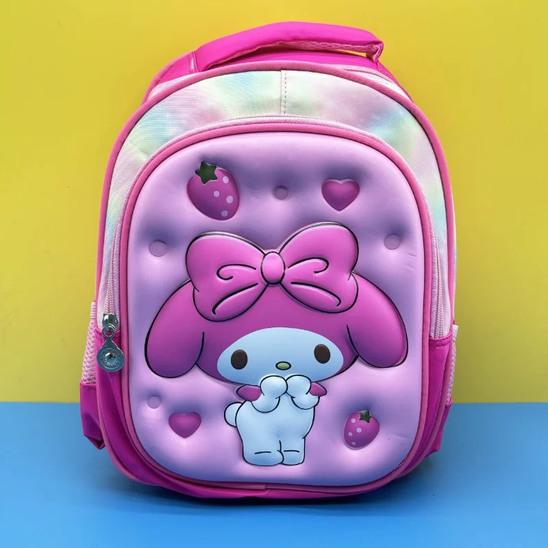 New Sanrio student spring outing hard shell large capacity backpack cute cartoon Kulomi pattern fashion trend girl backpack