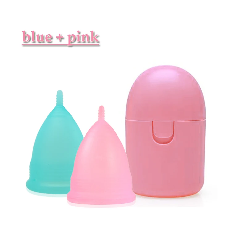 Medical Silicone Menstrual Cup Feminine Hygiene Menstruation Disc&Sterilizing Box Mestrual Bowl for Women Menstrual Collector