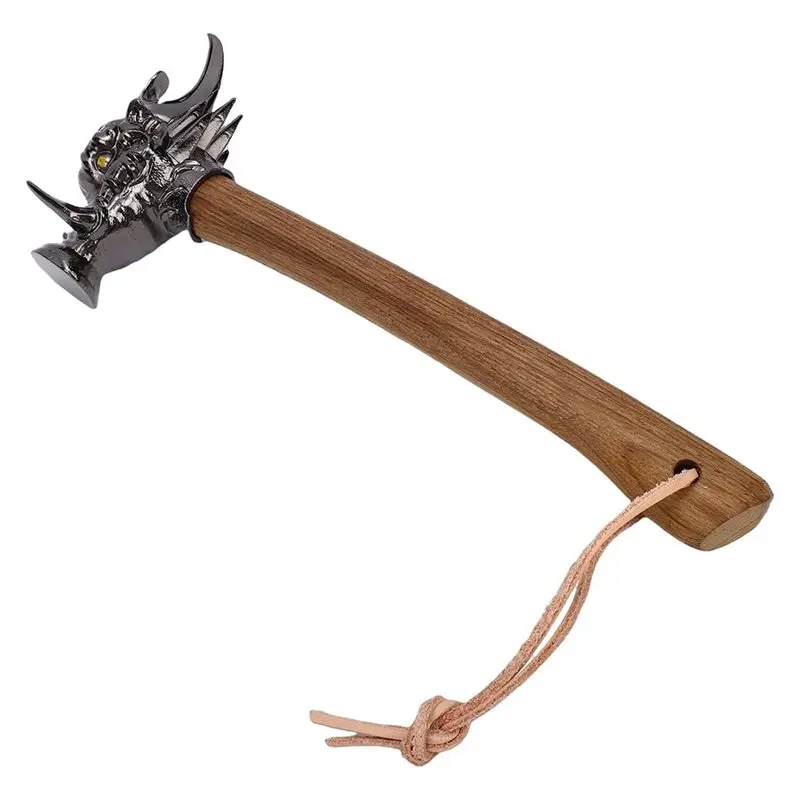 

Молоток для забивания гвоздей A59Z-Wild Boar Hammer из нержавеющей стали, высококачественный, с деревянной ручкой, для кемпинга и DIY-проектов