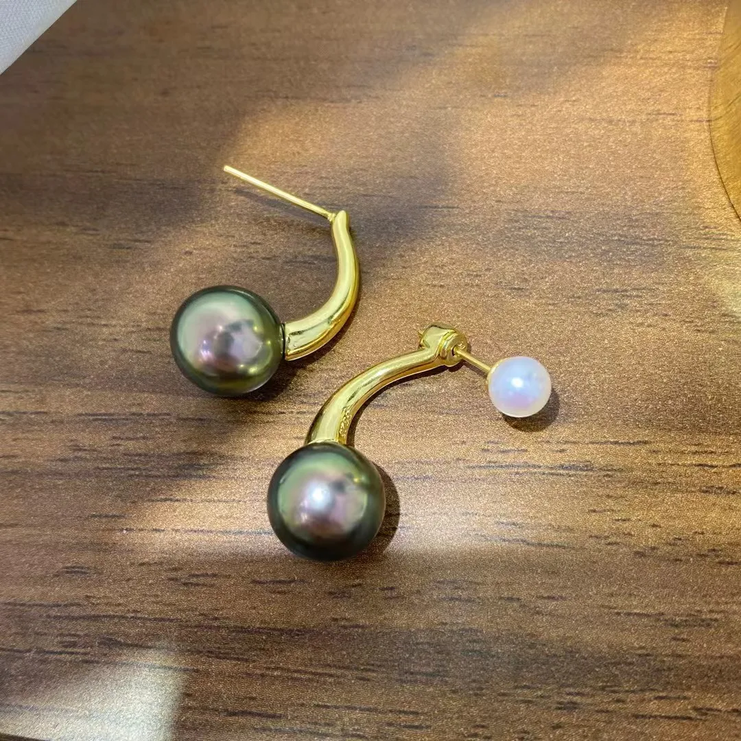 

Оптовая продажа, серьги из стерлингового серебра S925, фурнитура для крепления, базовые монтажные детали, аксессуар для жемчуга 6-10 мм, 5 пар/лот