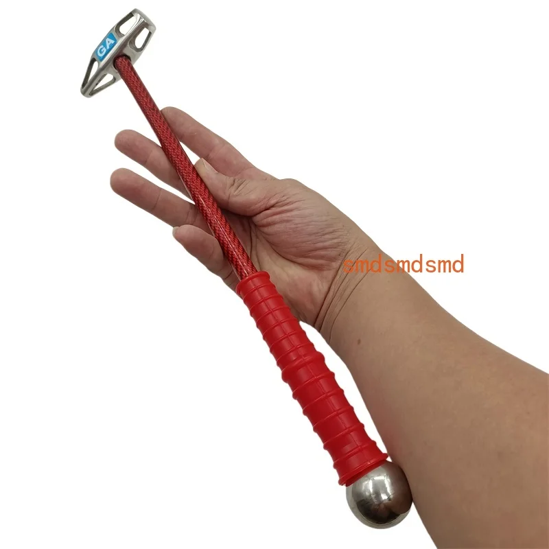 

Car dent repair tool carbon fiber leveling hammer stainless steel head percussion hammer dent convex repair accessories