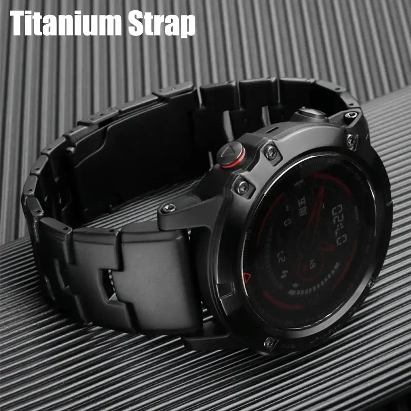 26mm 22mm Quickfit Titanium Strap For Garmin Fenix 6/6X/6XPro/7/7X/5/5X/5XPlus/3 Metal Release Watch Band For Forerunner 945 935