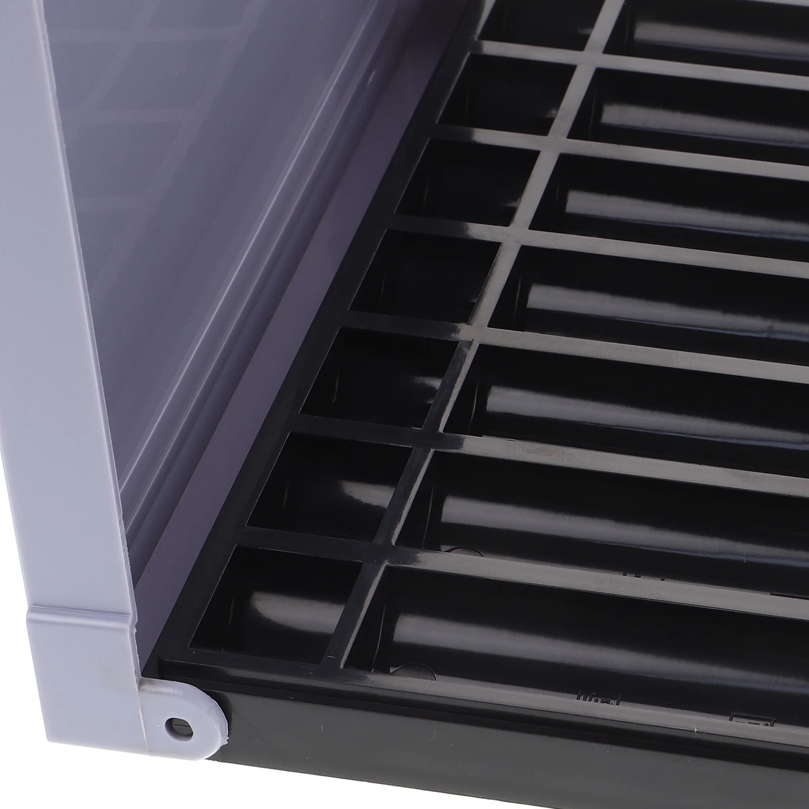 Storage Box Large Capacity Multi-Grid Coin Organizer Tray For Retail Hotels Home Use Gray Coin Container Bank Drawer Tray