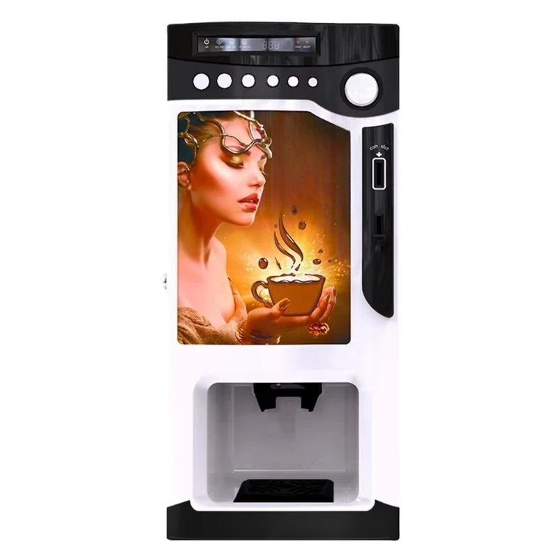 

Кофемат для экономичного приготовления растворимого кофе с монетоприемником предлагает 3 напитка.