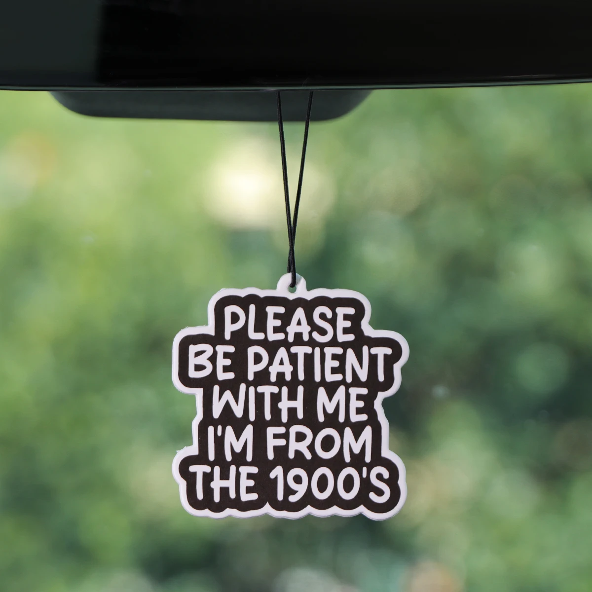 

Vintage 1900s Funny Saying Car Air Fresheners Car Aromatherapy Tablets Rearview Mirror Hanging Decorations Car Interior Pendants
