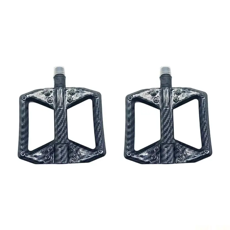U2JB 1pair Bearing Carbon Tube Cycling Pedals High Strengths Wide Platform Pedals