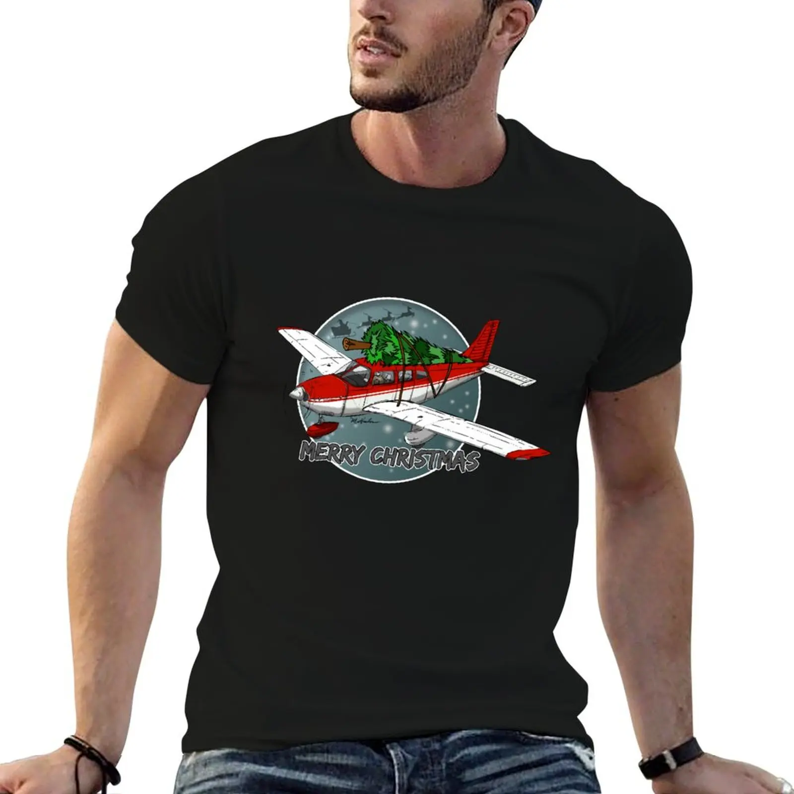 Piper Cherokee Christmas T-Shirt tops plus size clothes sports fans Men's t shirts