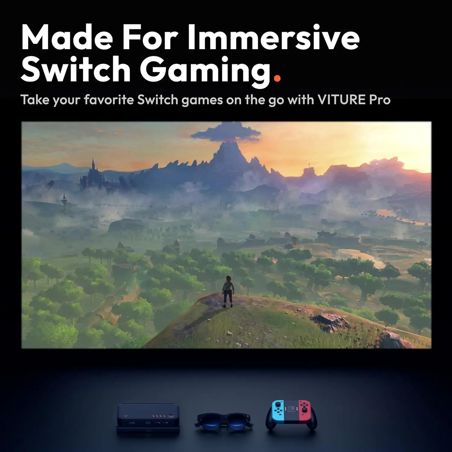 قفص الاتهام المحمول VITURE-Pro متوافق مع بلاي ستيشن ، البث التعاوني واللعب ، يدعم 2D ، محتوى 3D ، يناسب التبديل ، الألعاب المحمولة