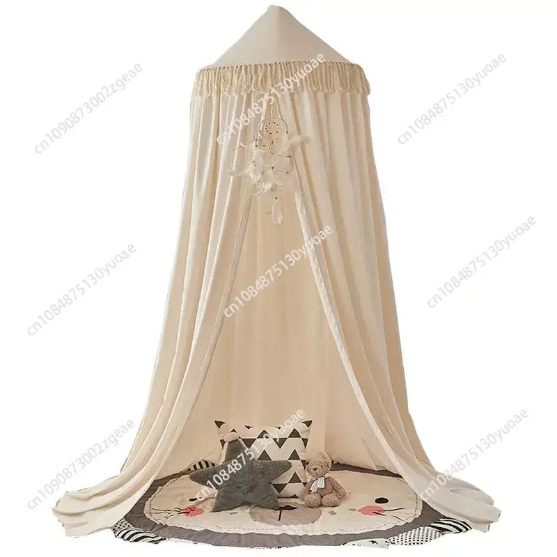 Children's room dome fringe hanging spike bed mantle ceiling princess wind free installation household bedroom blackout