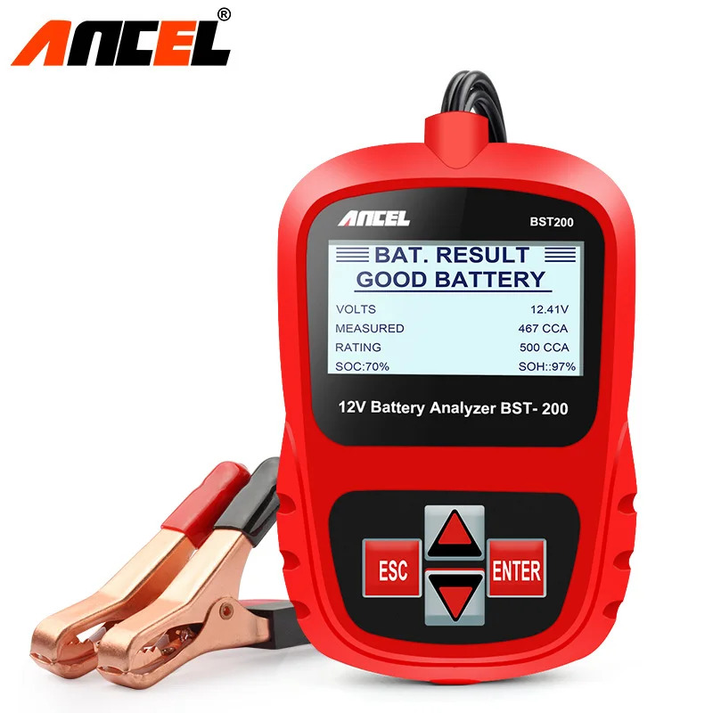 ANCEL BST200 Digital Battery Analyzer 12V 100 -1100CCA Car Battery Load Tester For Diesel Gasoline Vehicles Car Diagnostic Tool