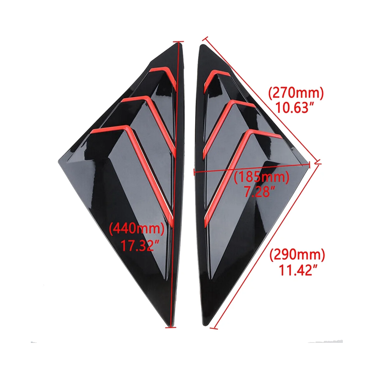 Tampa do obturador da grelha para Honda Civic, ventilação lateral traseira, janela trimestre, Sedan, 2023, 2022, 2023