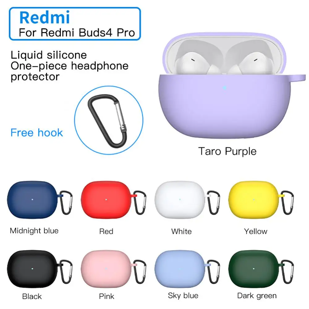 

Silicone Earphone Case For Xiaomi Redmi Buds 4 Pro Dust-proof Protective Wireless Bluetooth Earphone soft Cover Case For TWS