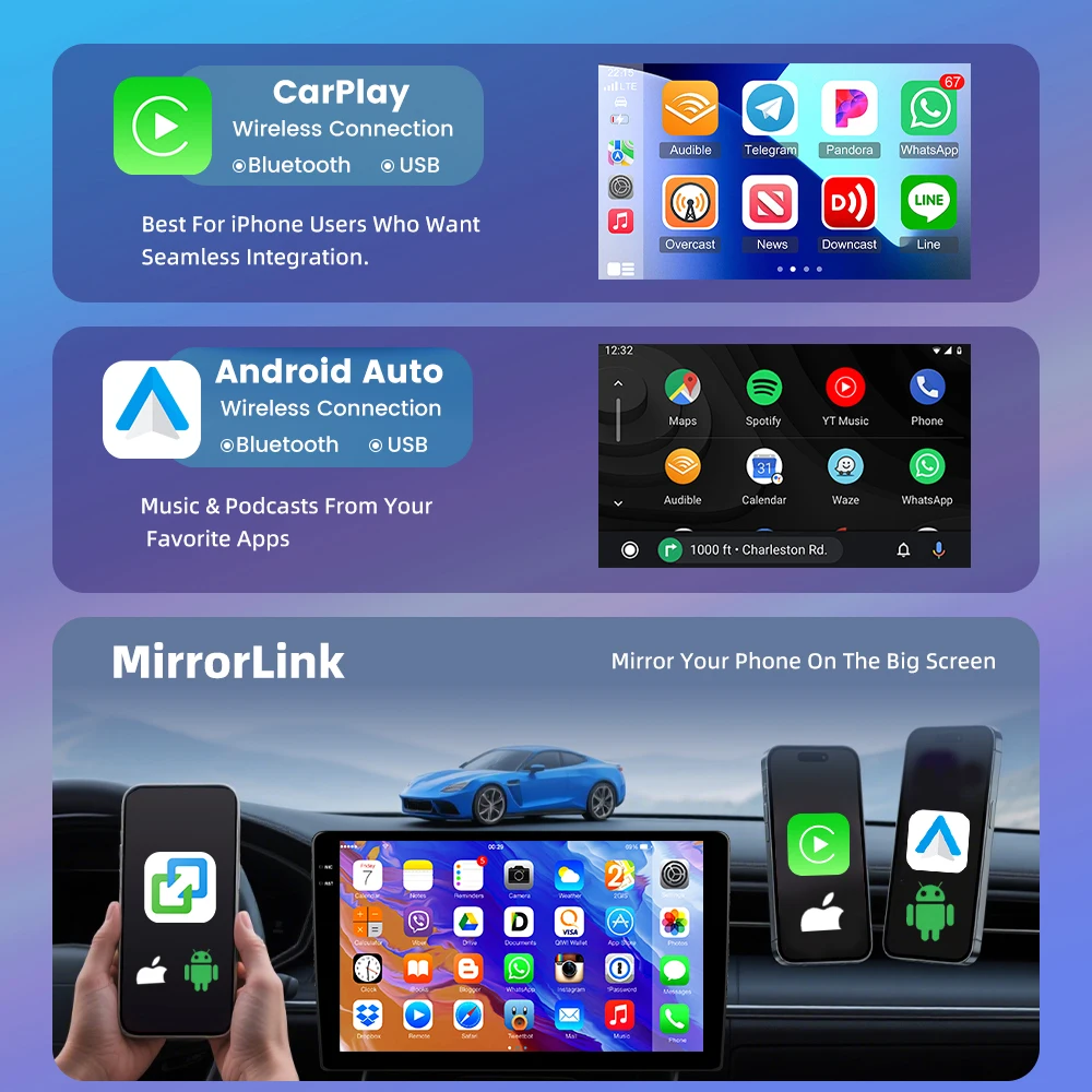 Podofo اللاسلكية CarPlay AI صوت راديو السيارة لسيارات BMW E46 1999-2005 أندرويد السيارات 8 الأساسية نظام تحديد المواقع والملاحة مشغل وسائط متعددة DSP EQ BT #3