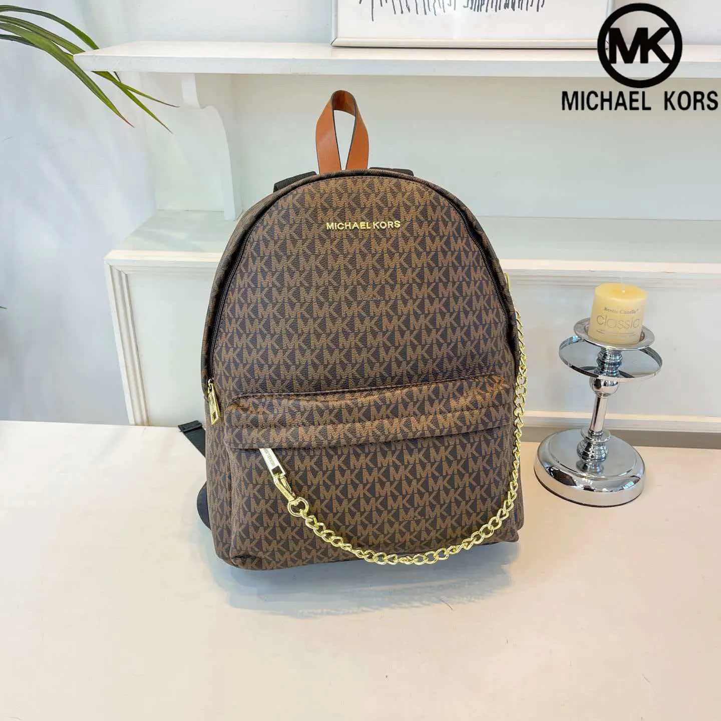 Michael Kors 2026 New Fashion Women's Bag Collection Slater Medium Backpack Casual Travel Shoulder Bag