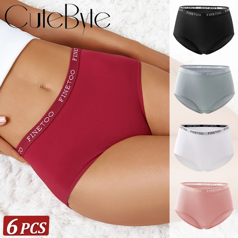 

6 шт./компл. женские хлопковые трусы с поясом с надписью, бесшовное дышащее нижнее белье с высокой талией, женское эластичное удобное нижнее белье