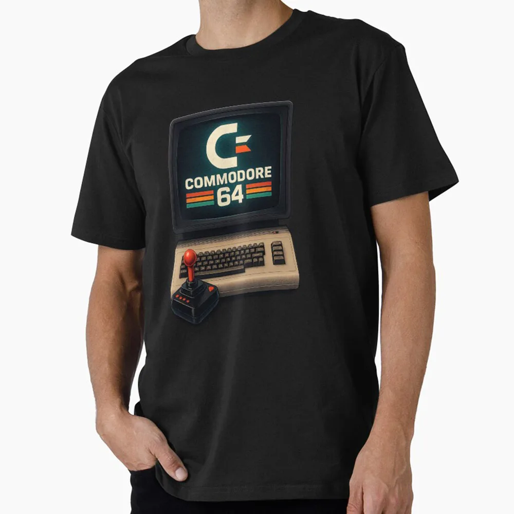 Commodore 64 Retro Computer Vintage Logo Retro Computer Nostalgia Gift t shirt Short Sleeve Graphic Clothes US Size Tops S-6XL