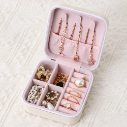 Jewelry Earring Ring Necklace Storage Box Holder Organizer Jewelry Display Portable Travel Jewelry Zipper Case Storage Boxes