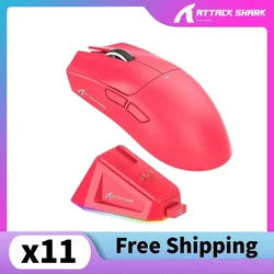 Attack Shark X11 PAW3311 Bluetooth-Maus, Triple-Mode-Konnektivität, Touch-Magnetladestation, ultraleichte Gaming-Maus