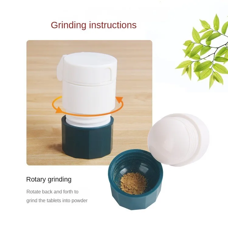 Multifunction Portable 4 Layer Powder Tablet Grinder Powder Pill Cutter Medicine Splitter Box Storage Pill Crusher Splitters