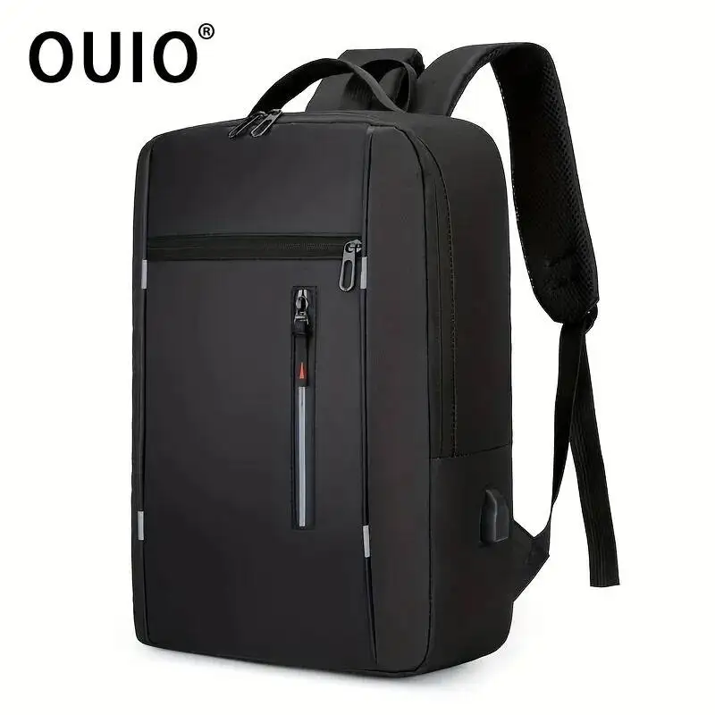 OUIO Men Business Laptop Backpack 16 Inch Water Resistant Oxford Backpack Multi Compartment Travel Work Office Computer Rucksack