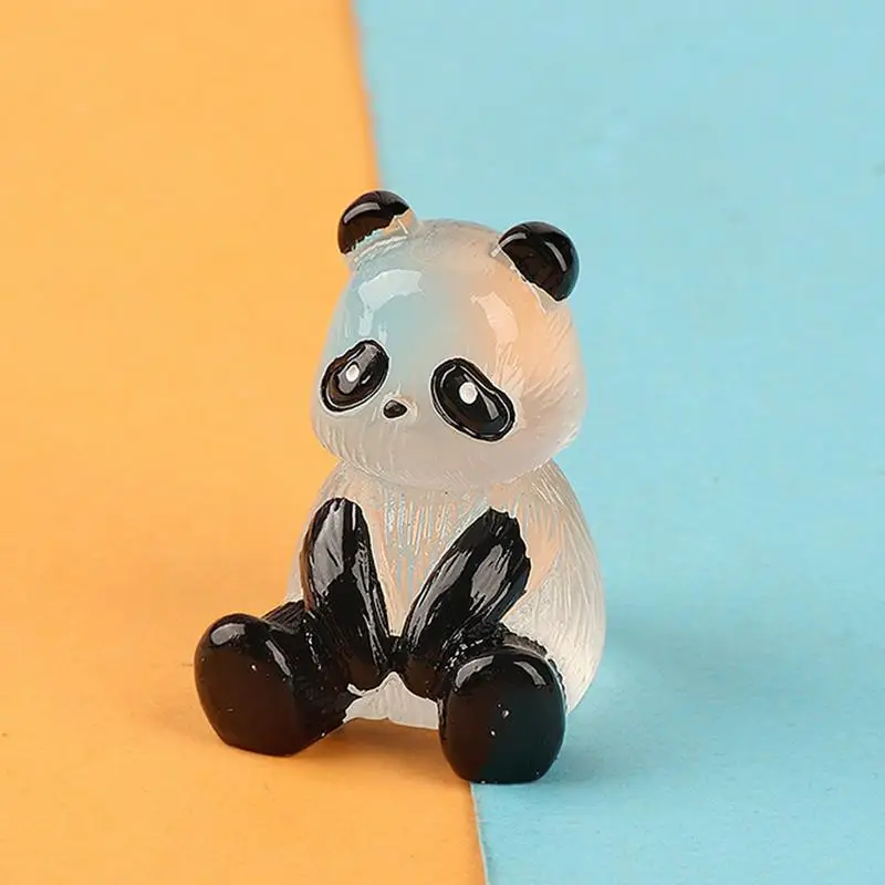 Décoration de paysage d'animaux mignons miniatures, portable, plus sombre comme brille dans le noir, artisanat exquis, résine plus foncée