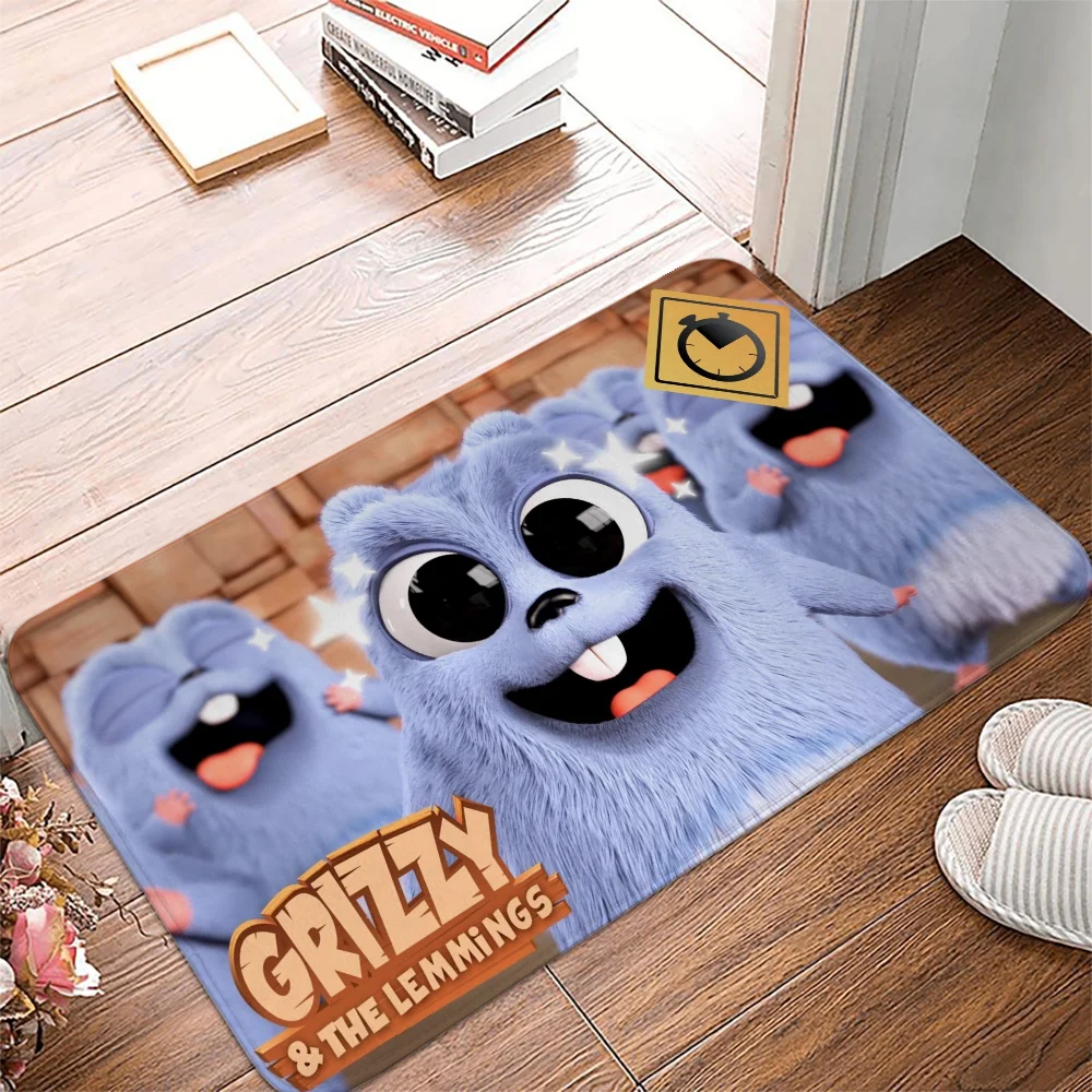 G-grizzy and the Lemmings Carpets Cute Rug Living Room Floor Carpet Custom Bath Mats House Entrance Mat Home Rugs Foot Kitchen