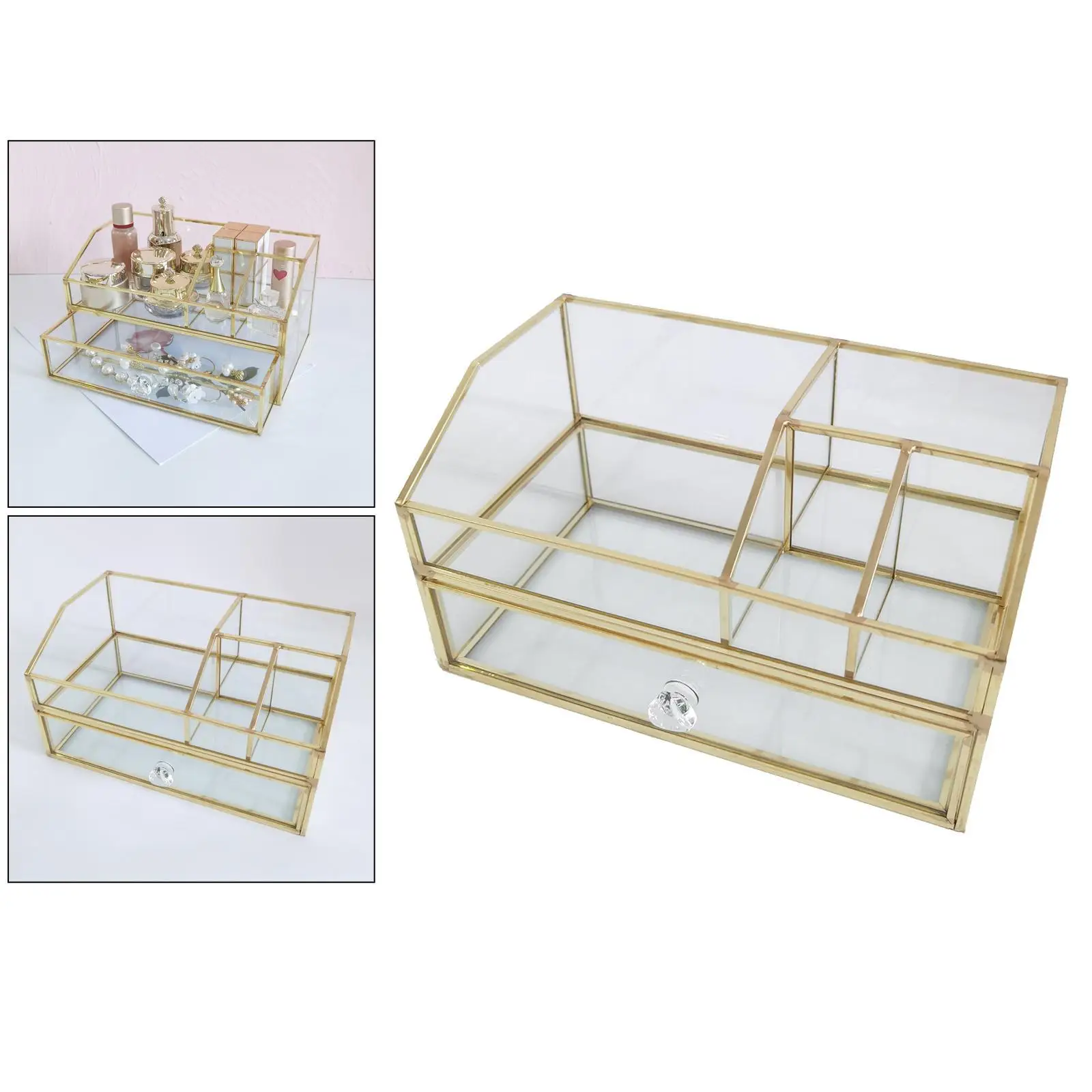 Crafts Creation Clear Make Up Eyebow Cosmetic Storage Organiser Drawer Case