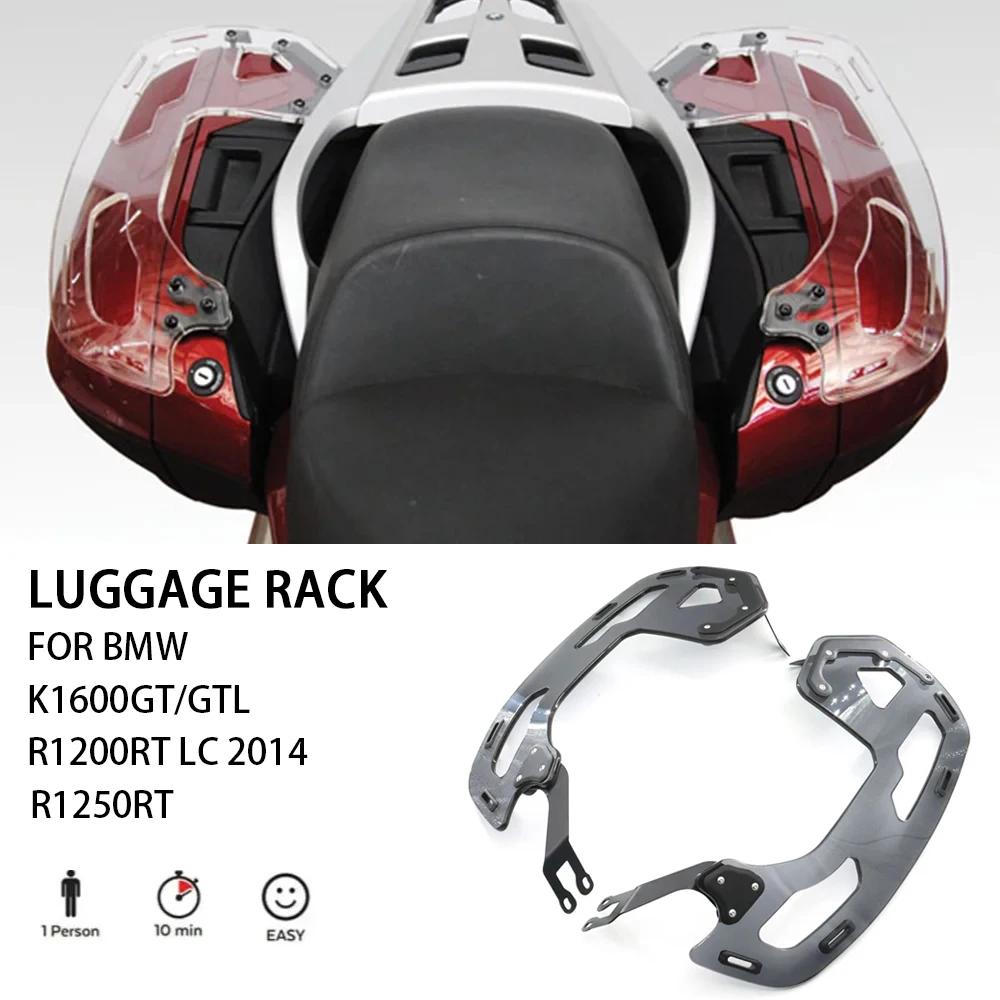 2023 New FOR BMW R1200RT LC 2014 R1250RT Motorcycle Accessories Luggage Rack - Smoked Gray- On Side Panniers