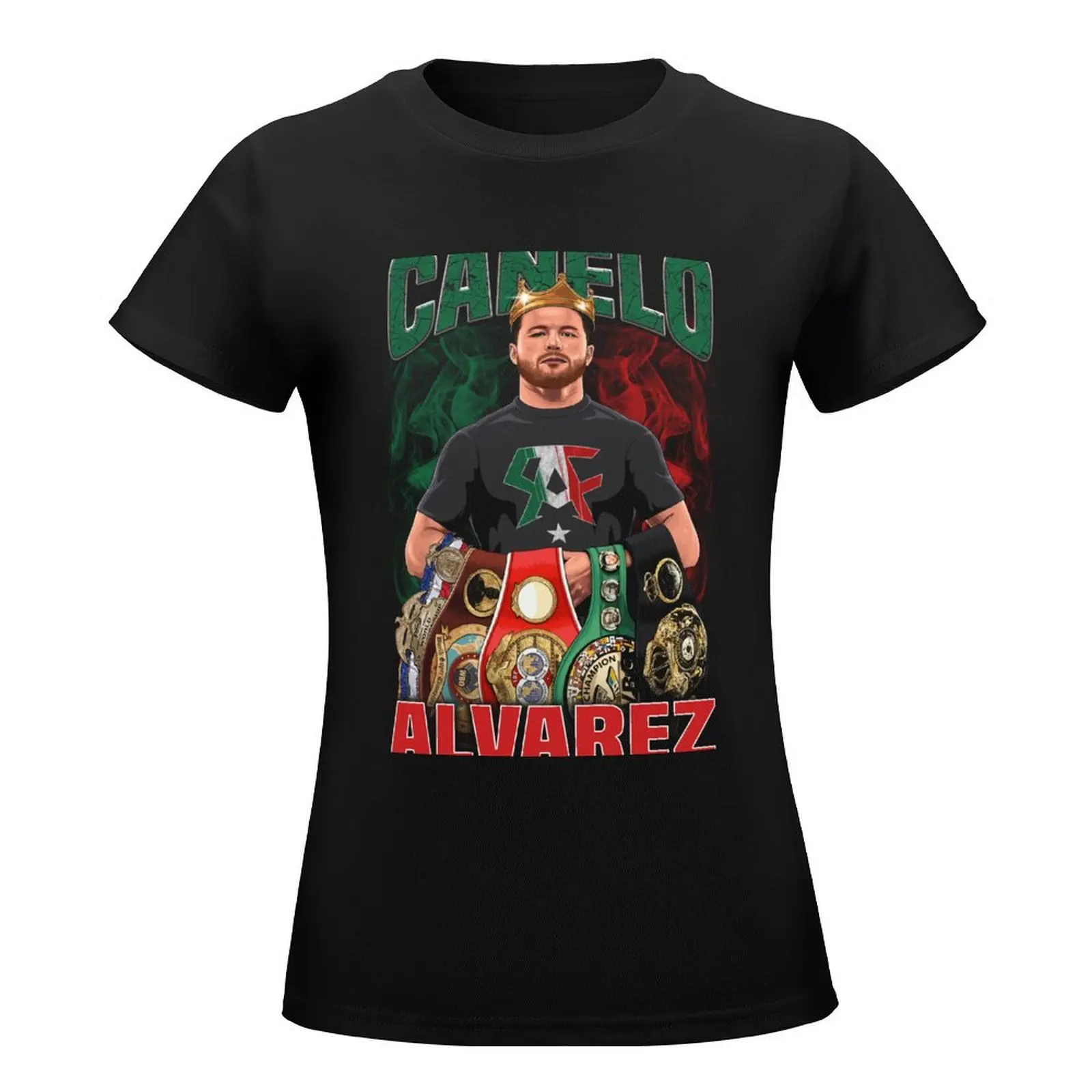 Canelo Alvarez Boxing King T-Shirt summer clothes kawaii clothes graphics Womens clothing