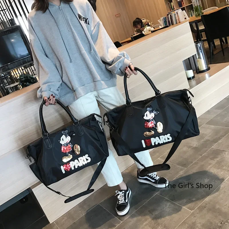 Disney Mickey New Women\'s Travel Handbag Luxury Brand Fashion Travel Bag Cartoon Large Capacity One Shoulder Crossbody Bag