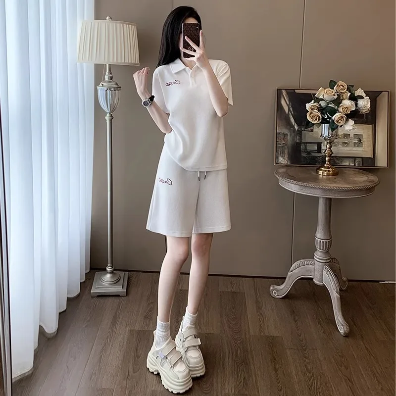 2024 Spring/Summer Women's Fashion Casual Set New Design Fashionable and Vivid Age Reducing Sports Shorts Two Piece Set S-2XL