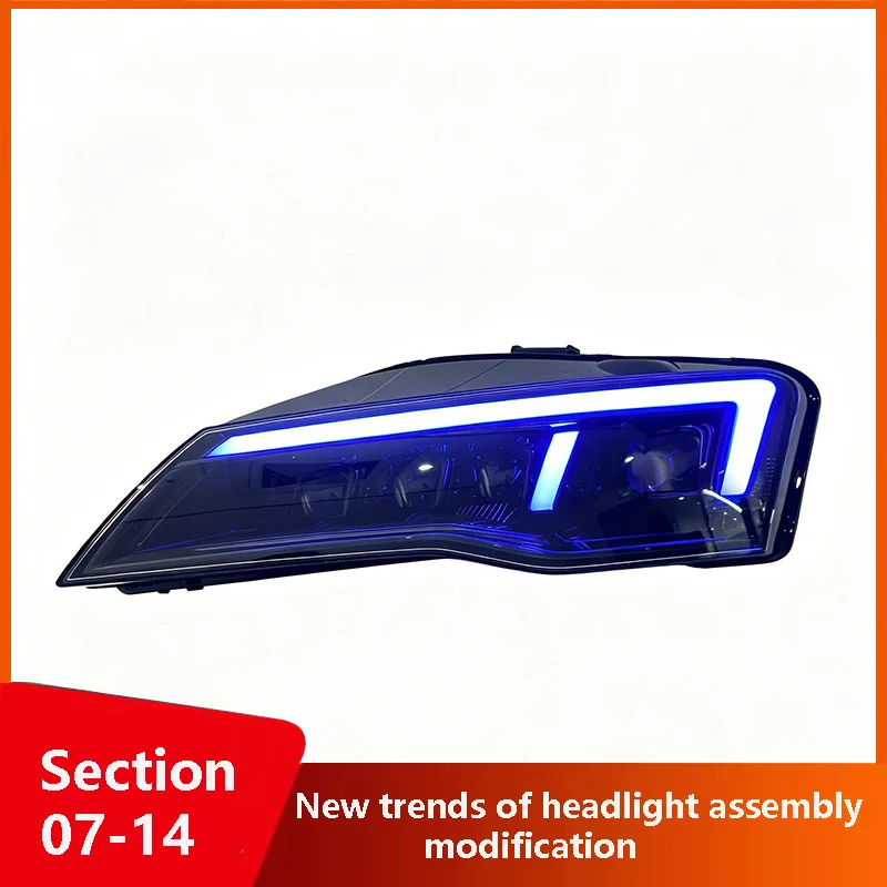 It is suitable for refitting 07-14 Audi R8 headlight assembly with new dynamic LED daytime running lamp headlight.
