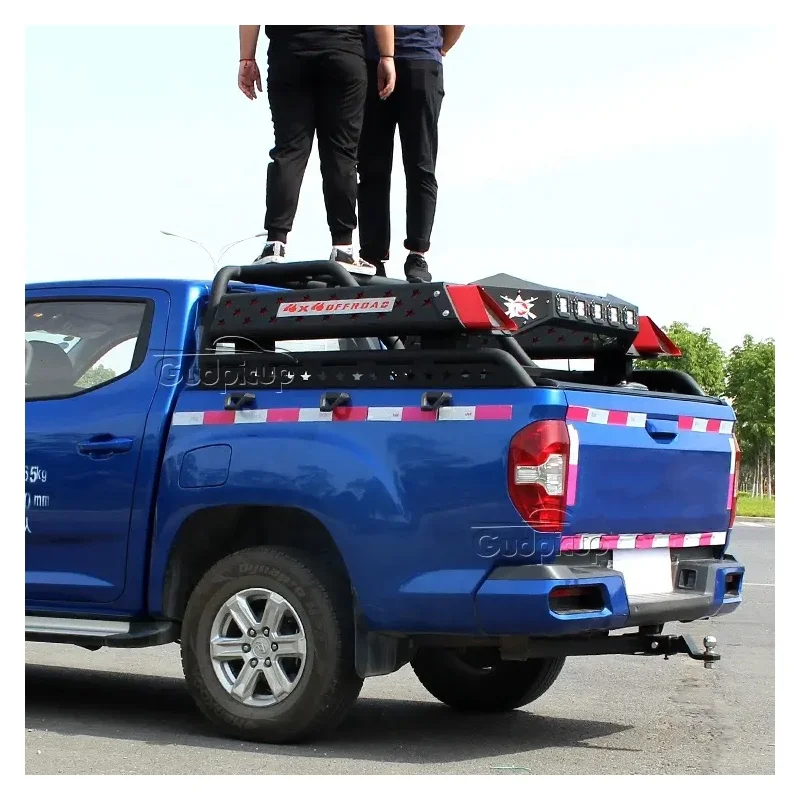 

Pick Up Truck 4X4 accessories Universal Heavy Duty Sports Roll Bar With Roof Rack for 2019 toyotas hilux vigo revo recco