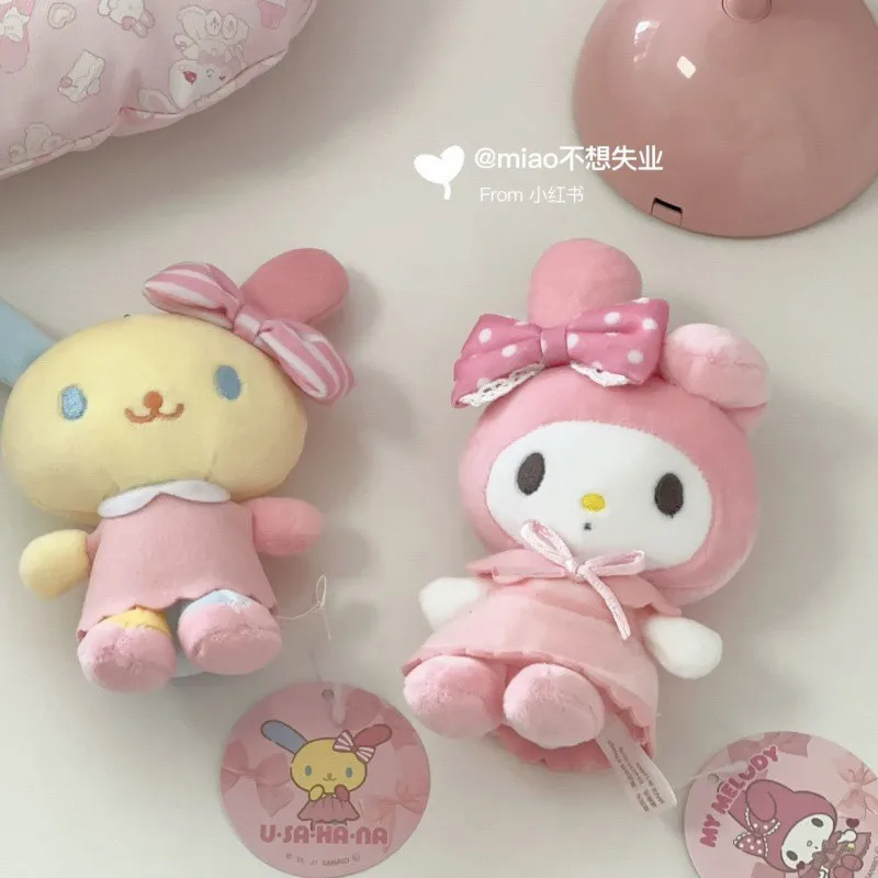 Kawaii Sanrio Cute Cartoon Mymelody Frando Plush Toy Doll Cute Girls' Bag Decoration Anime Christmas Sweet Bag Pendant Gift Toys