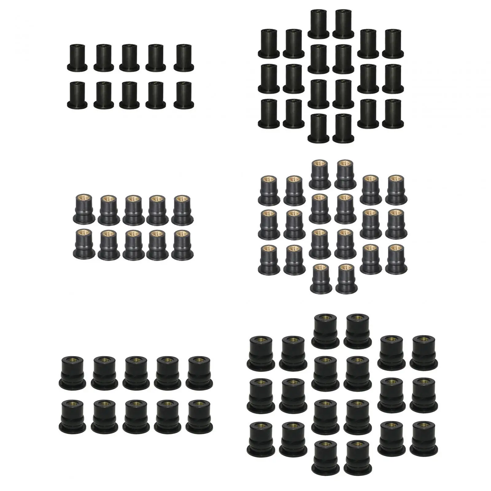 Durable Rubber Well Nuts Cowls Fastener Metric Universal Replace