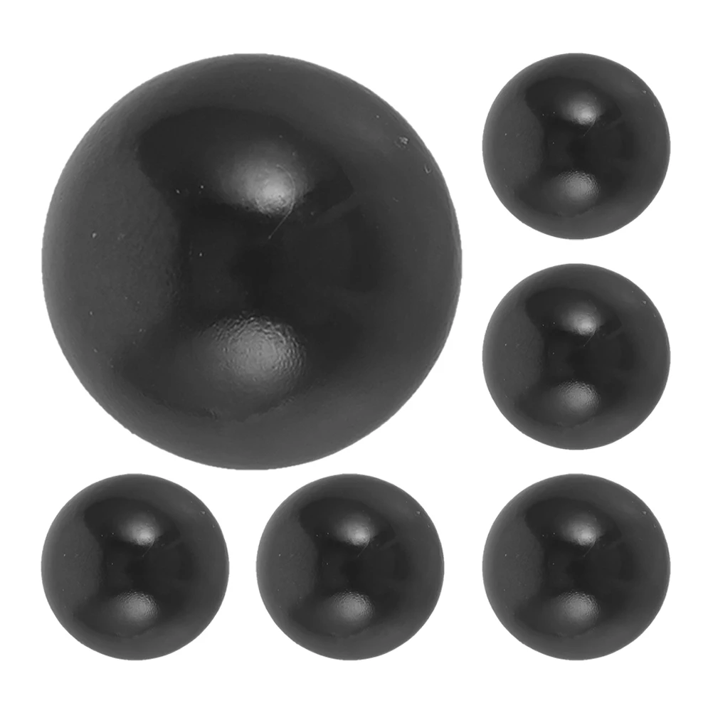 

6Pcs Black Plastic Pinball Machine Balls Replacement Parts Game Accessories Interactive Repair Components for Table Game