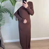 Robe modeste pour femmes Abaya Jalabiya robes Eid musulman Ramadan marocain dubaï robes saoudien arabe longue Robe caftan Abayas 6