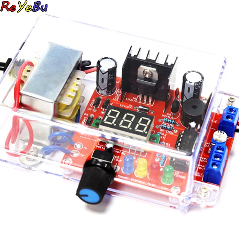 Electronic DIY Kit LM317 Adjustable Voltage Regulator Kit 110V 220V To 1.25V-12V DC Step-down Power Supply Module DIY Parts