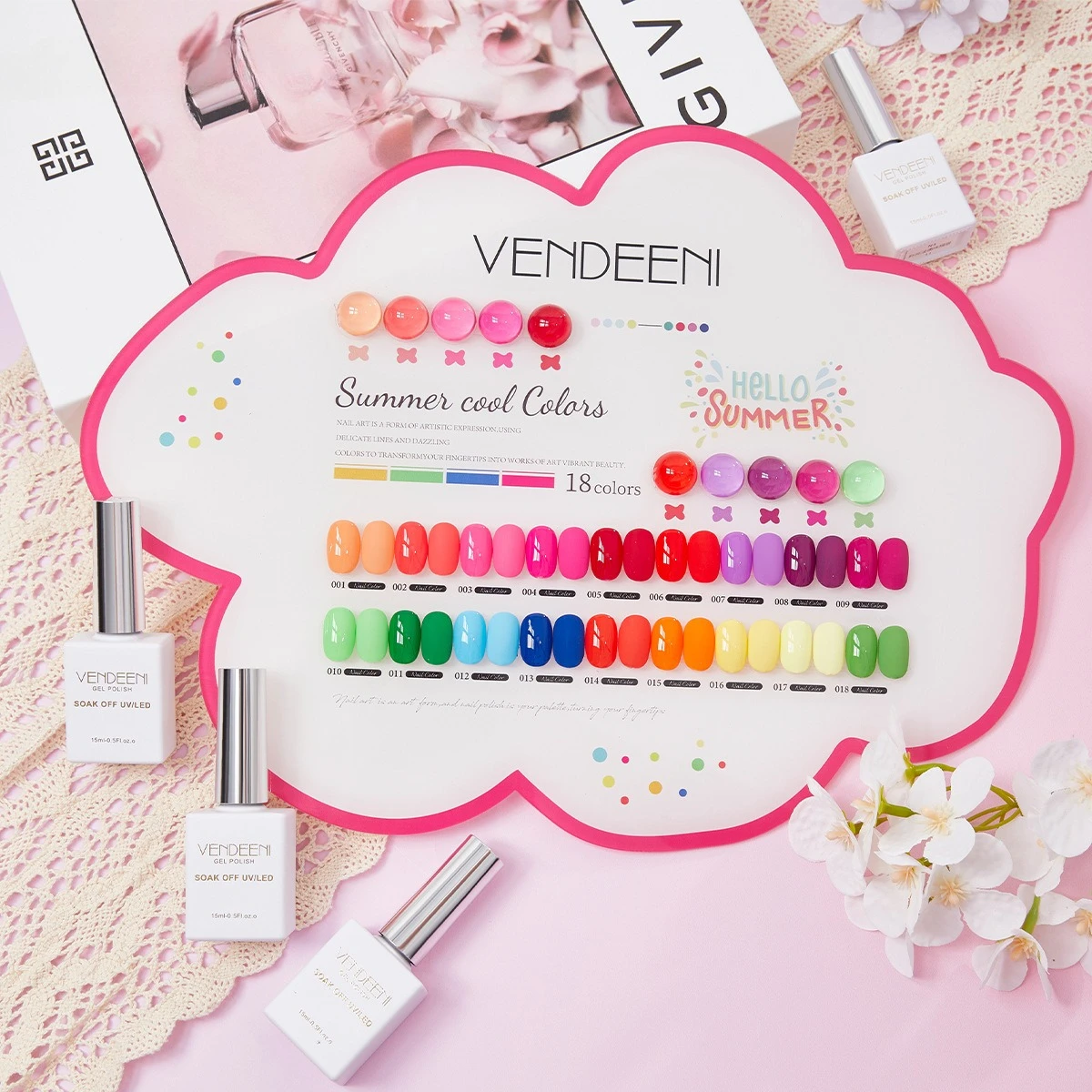 Vendeeni 18 Kleuren Macaron Serie Gel Nagellak Lente Zomer Semi Permanente UVLED Gel Vernissen Nail Art voor Manicure