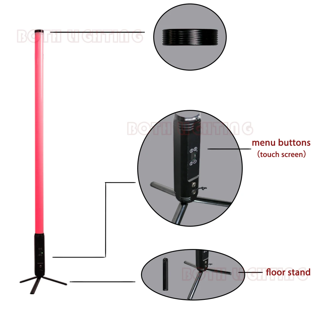8pcs Bag Pixel Led Tube Light Waterproof IP65 Wireless Battery 360 PIXEL Tube Full Color DMX DJ Light WIFI Remote Wedding Light
