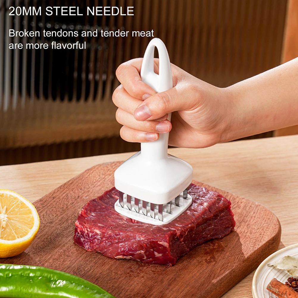 Meat Tenderizer Tender Meat 24 Needle Automatic Spring Grinder Stainless Steel Machine Meat Hammer Kitchen Tool Accessories