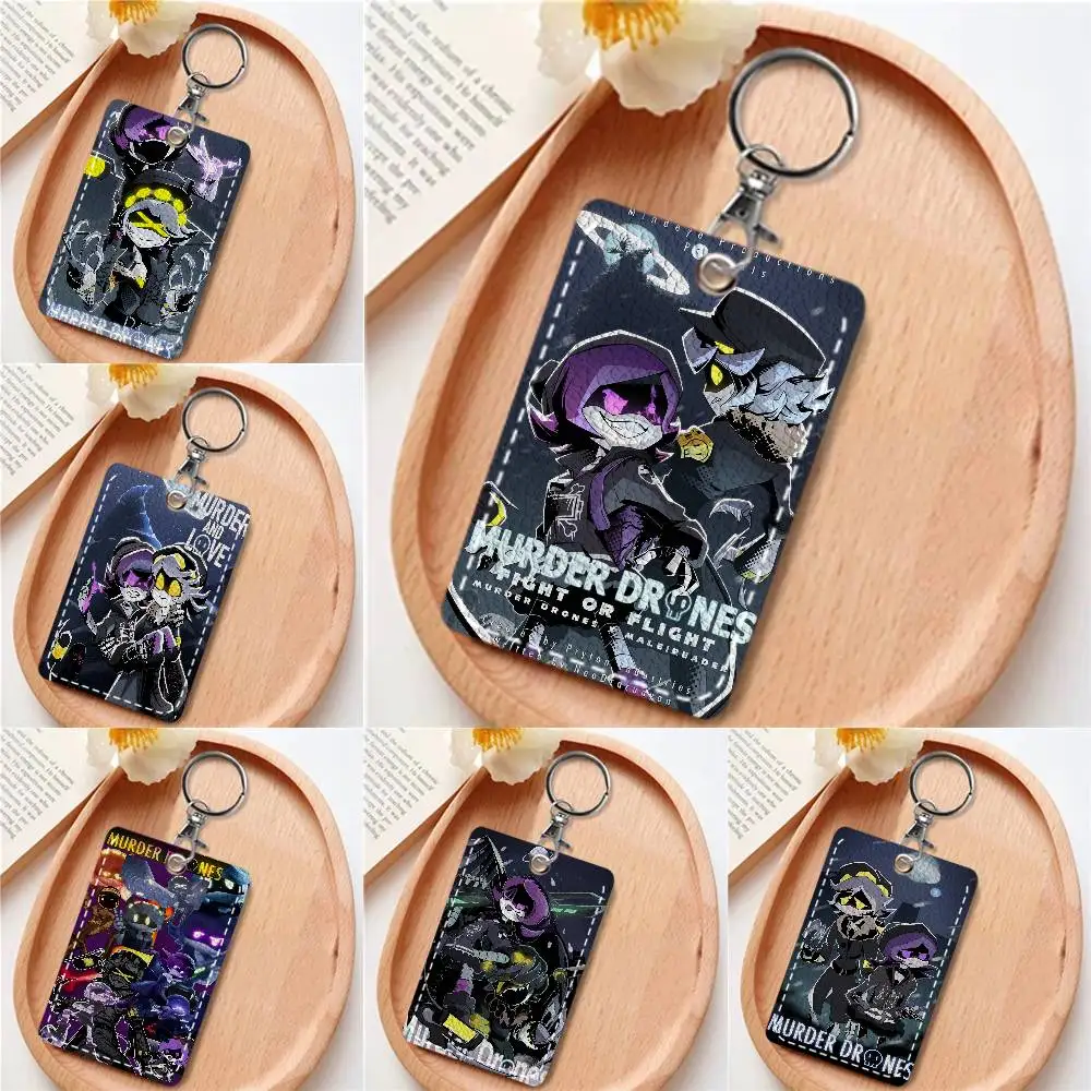 

Аниме-держатель для карт M-Murder Drones, подходит для кредитных карт, проездных билетов, мягкий кожаный прямоугольный брелок-ключница, защитный чехол.