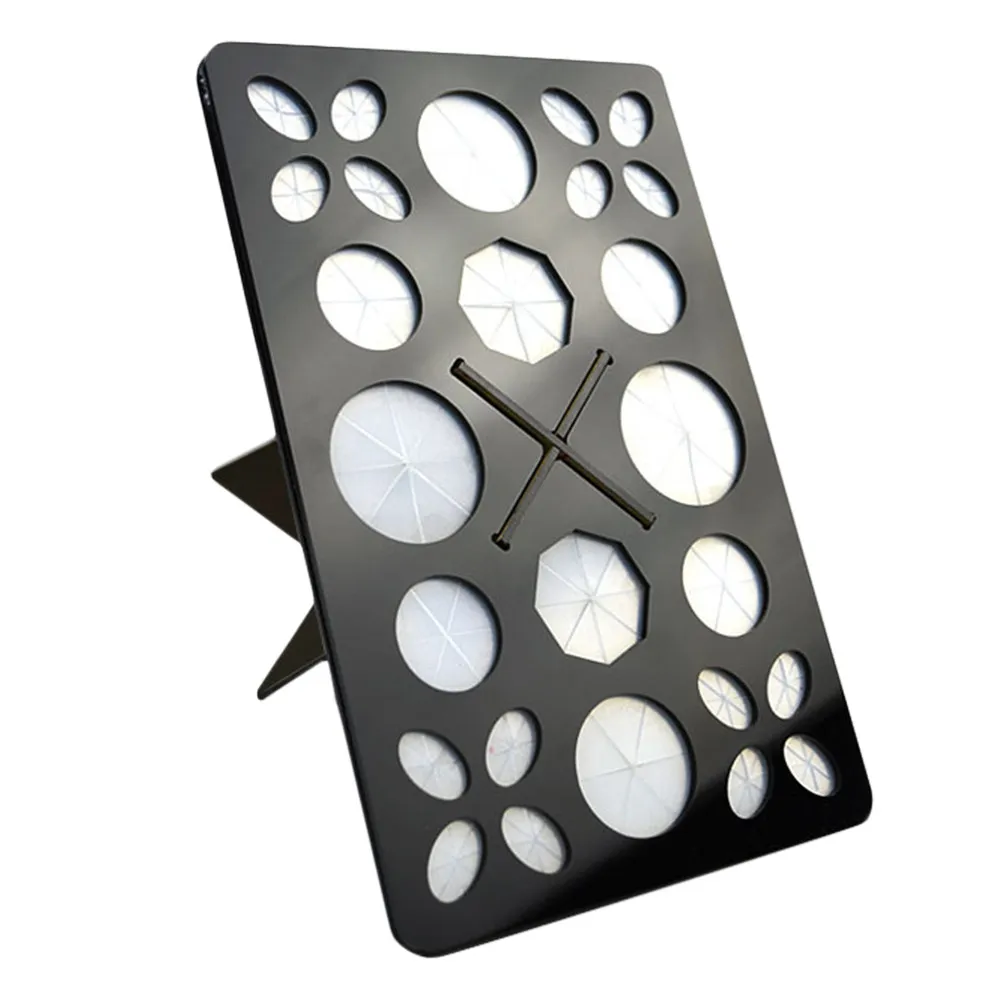 Folding Collapsible Black Acrylic Brush Drying Tower Holder for Makeup Nail Art Air Drying Organizer Stand view 2
