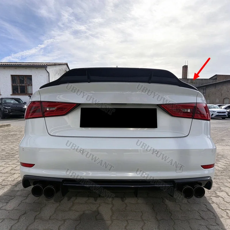 For AUDI A3 2014-2020 Custom Parts Lip Spoiler HighKick Rear Wing Body Kits Factory Outlet