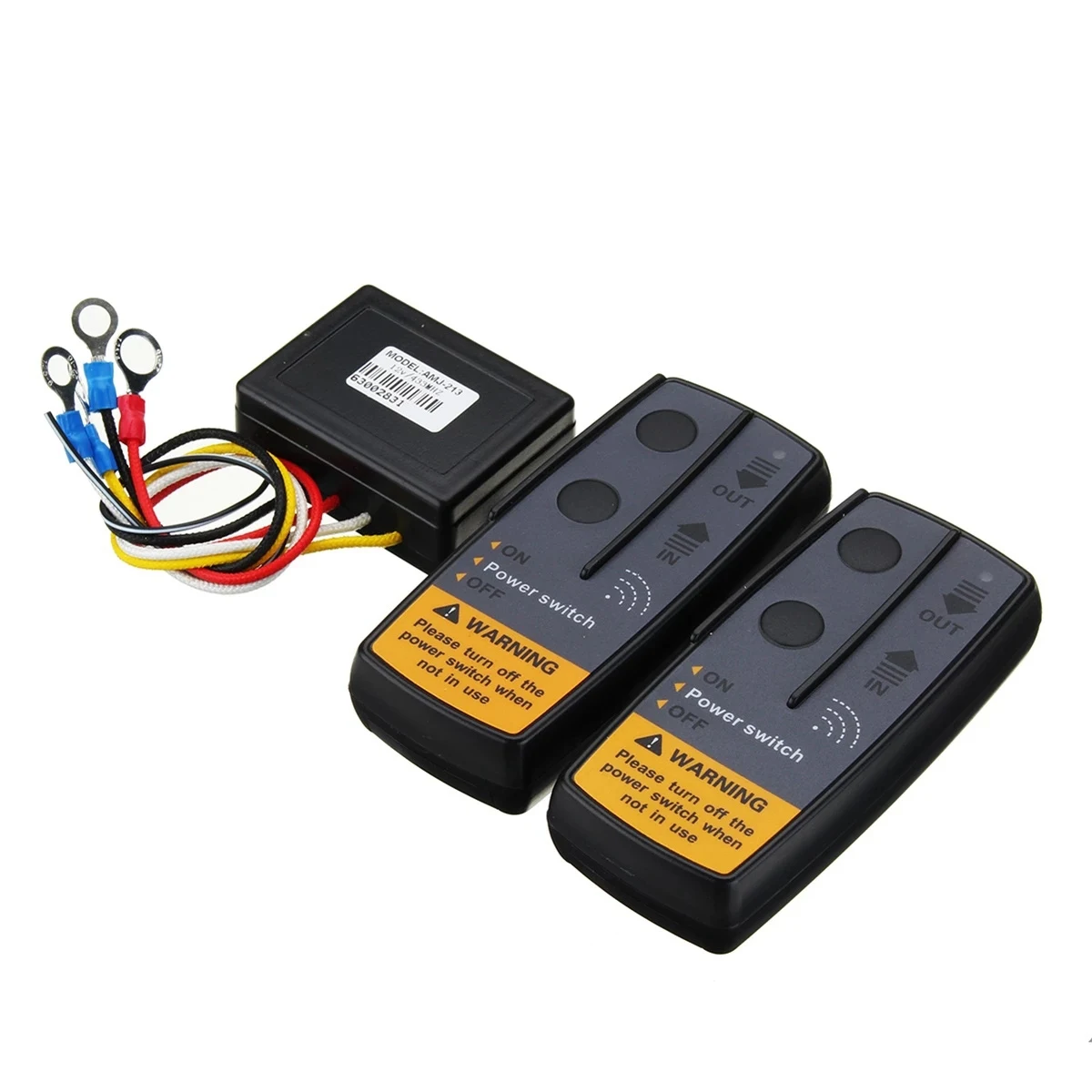 1 Set 12V/24V 50M Digital Wireless Winches Remote Control Recovery Kit Twin Handset ATV Truck 120W